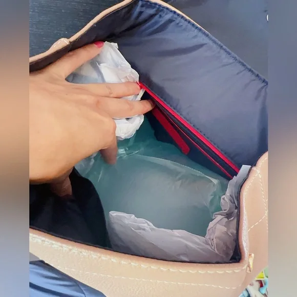 Tommy Hilfiger White Greige Liv II Flap Women Backpacks - Picture 4 of 9